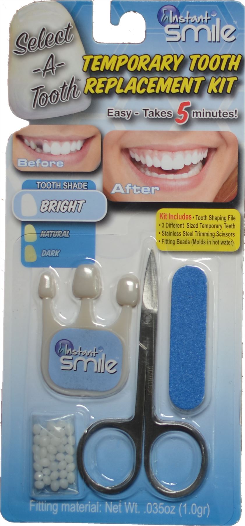 Instant Smile Select A Tooth Temporary Tooth Replacement Kit - Natural