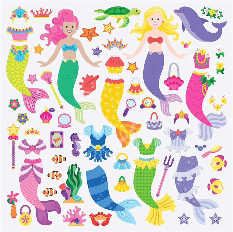 Melissa & Doug Puffy Sticker Activity Book: Mermaids - 65 Reusable Sti ...